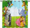 ANHOPE Safari Giraffe Löwe Elefant Verdunklungsvorhänge mit Ösen Blickdichte Gardinen Thermo Vorhänge Blackout Curtain Kinder Jungen Mädchen Wohnzimmer Schlafzimmer Vorhang 2er Set H 160 x B 76 cm