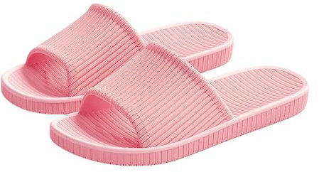 JaYouhe Unisex Shower Slipper, Non-Slip Lightweight house slider shoes for Women/Men, swimming pool Bathroom Indoor Garden Use Pink 5/5.5 UK