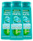 Garnier Fructis Pure Non-Stop Coconut Water Shampoo für fettige Haut, trockene Spitzen mit Kokoswasser, entfernt überschüssigen Talg, ohne Silikon, 3 Flaschen à 250 ml
