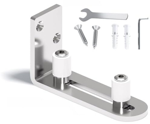 HuYiGGZ Stainless Steel Adjustable Floor Guide Sliding Barn Door Floor Guide Wall/Door Bottom Guide