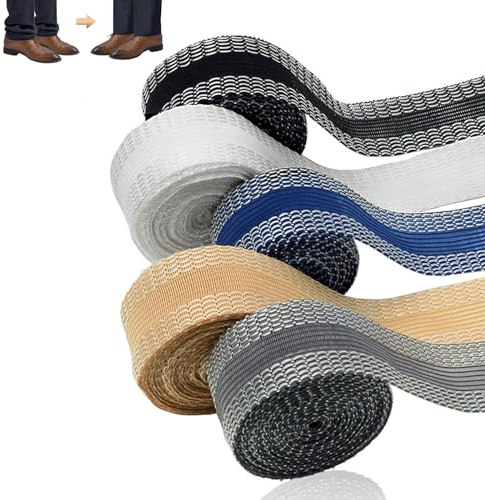 JSUOEO 5 Rolls Hemming Tape for Trousers, 5 M x 2.5 CM Wide Double Sided No Sew Hem Tape Wonder Web Iron On Fusible Bonding Hemming Tape Extra Strong Invisible Adhesion Tools (Multicolor)