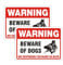 DRILBUR Aluminum 10 x 7 Inches Beware of The Dog Sign, Silver, Modern Minimalist Style, Warning Sign, Surface Mount, Warning