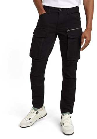 G-STAR Men's Rovic Zip 3D Regular Tapered Pants, Black (dk Black gd D02190-D752-B564), 29W / 30L