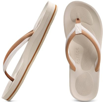 COFACE Tongs Femme Mode Confortable Sandales de Plage Légères Chaussons été Tongue Plage Piscine Flip Flop Douche Antidérapante 37