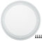 X AUTOHAUX 8 Speaker Grills Cover Mesh Round with Mounting Screws Iron ABS White - Pack of 1