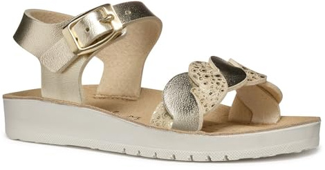 Geox J SANDAL COSTAREI GI, Sandale fille, Platinum,