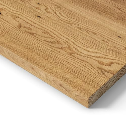 Ergotopia Eiche Echtholz Tischplatte 180 cm, ideal für höhenverstellbare Schreibtische, gefertigt in Deutschland - 2,5 cm Massivholz Platte Bürotischplatte Schreibtischplatte