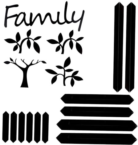 Yardenfun 1set Family Tree Wall Sticker Decal Acrylic Frame for Pictures for Living Room Bedroom Home Office Decor