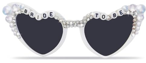 Bride to be sonnenbrille, herz bride brille perlen sonnenbrille hochzeit Glänzend brides sonnenbrilles perlen jga brillen brides to be deko accessoires frauen Foto Requisiten (Transparent)