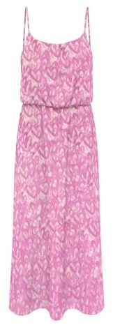 ONLY Onlnova Life Vis Strap Maxi Dress AOP Robe Bretelles, Rose Vif, 38 Femmes