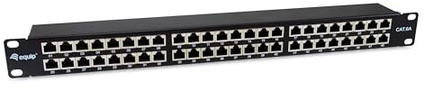 Equip 326626 Panneau de Brassage blindé 48 Ports Cat.6A Noir