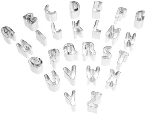 CRAFTHROU 1 Set Alfabeto Formine Per Biscotti Taglio Dei Biscotti Forniture Da Forno Forma Di Alfabeto Formine Per Biscotti Biscotti Fai Da Te Lettera Formine Per Biscotti Formine Per