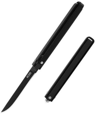 XPEX 1 Pezzi 2 In 1 Coltello Pieghevole Multiuso, Oltello Per Funghi, In Acciaio Inox, Coltello Incluso, Coltello Micologica,Con Rompivetro Coltelli Serramanico Da Campeggio(Nero)
