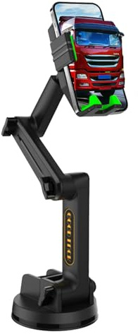 Handyhalterung Auto Upgrade, 360° Drehbar Handyhalter LKW Man Handyhalterung mit 16,9 inch Langer Arm und Starker Saugnapf Shockproof LKW Handy Halterung Kompatibel mit 3.6-7.2 Telefon für Van LKW
