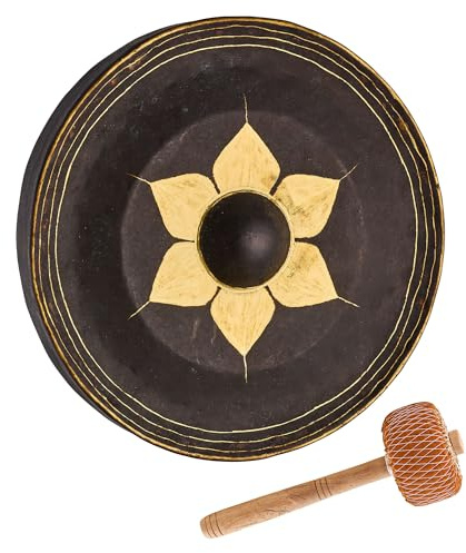 Sonic Energy 18 Zoll Thai Gong (THG18) | 45 cm im Durchmesser, 2,2 kg, traditionell in Thailand gefertigt, inkl. Schlägel, Bronzelegierung