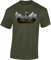 Baddery Fahrrad T-Shirt Herren : Mountain Ride - MTB Mountainbike Shirt (Army L)