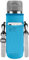 Linkidea Water Bottle Carrier with Strap Compatible with Stanley Quick Flip GO 24/36oz, IceFlow Fast Flow 24/36oz, Waterbottle Sling Bag Holder, Shoulder Strap with Phone Mesh Pocket, Blue