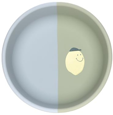 LÄSSIG Baby Silikon Kinderschüssel/Silicone Bowl Happy Fruits Lemon