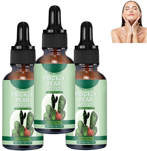 Olio di semi di cactus, olio di cactus, olio di cactus spremuto a freddo per viso, pelle, capelli e unghie, idratante per pelle secca e corpo, adatto a tutti i tipi di pelle