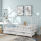 Wuudi (Not Allowed to Sell on Germany) Schönes Hausbett, Kinderbett, mit 2 Schubladen, Massivholz mit Zaun und Lattenrost, Kinder- und Jugendzimmer mit Absturzsicherung, weiß (200x90 cm)
