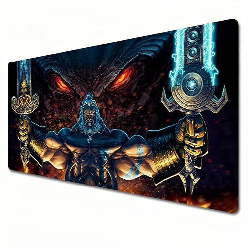 LKVJBGHB Diablo Tapis de souris XXL noir et rouge de grande taille 900 x 400 avec bords cousus pour le bureau, la maison.