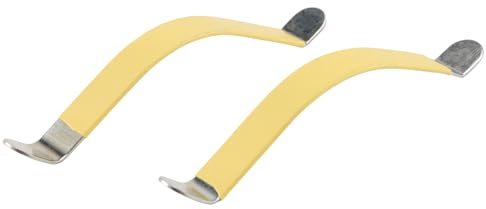 Sreuyong 2Pcs Metal String Spreaders Guitar Luthier Tool for Cleaning Fretboard Yellow