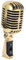 Classic Retro Dynamic Vocal Microphone, Old Vintage Style Pickup Microphone with XLR Female to 6.35mm Cable, Wired Studio Microphone Vintage Microphone Mic for Singing (Gold)