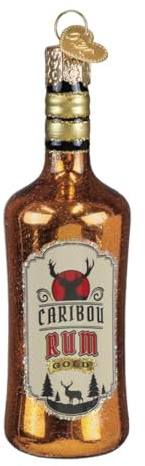 Old World Christmas Rum Bottle Glass Ornament for Holiday Tree