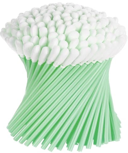 100 Stück Reinigungsstäbchen Mini Reinigung Stäbchen Fusselfrei, Reinigungstupfer, SchaumreinigungsstäBchen, Mehrzweck Schaumstofftupfer Set, für Tintenstrahl Kamera Linsen Reinigung