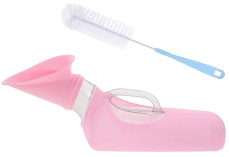 BESTonZON Urinal -Topf Tragbarer Urinhalter Notfall-Urinal Outdoor-töpfchen Ältere PIPI-Flasche Tragbares Urinal Urinflasche Für Männer Urinal Für Männer Pinkflasche Baumwolle Rosa