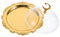 MUCKLILY Plateau Transparent Vintage Plateau En Relief Doré Assiette De Fruits Transparente Plat De Service En Acrylique Avec Assiettes De Fruits à Pétales Transparents Acrylique Doré