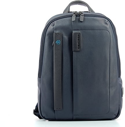 PIQUADRO Pulse Zaino porta PC, Pelle, Blu, 14