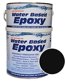 Damp Proof Epoxy Resin Water Based Paint for Garages, Walls, Basements and Tanks - 1L (Black)