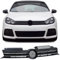Sport Grill Kühlergrill Schwarz Glanz mit Chromleisten für VW Golf 6 08-13