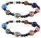 Supvox 2pcs Universum Armband Sonnensystem Armband Planeten Armband Erde Mond Armband neun Planeten Armband für Frauen Mann Modeschmuck