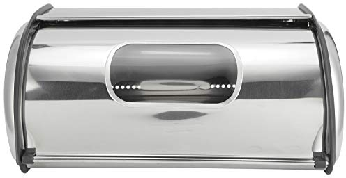 Porta Pane, Porta Pane In Acciaio Inox Contenitore Porta Pasticceria Per Cucina Panetteria 15x34x23,5cm