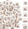 Handmade Stoff Labels, Labels Tags Stoff, Etiketten,Textiletiketten Kleideretiketten Handmade Etiketten Nähen Handgefertigtes Etikett Handmade Stoffetiketten (100PC)
