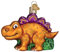 Old World Christmas A-Roarable Stegosaurus Christbaumschmuck aus geblasenem Glas