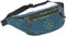 GURU SHOP Große Bestickte Stoff Gürteltasche, Crossbody Bag, Hüfttasche, Schultertasche - Petrol, Unisex - Erwachsene, Baumwolle, 15x35x5 cm