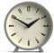 JONES CLOCKS® Venus schreibtischuhr | Modernes rundes Design | Grau | Stilvoller retrolook für Regal, Tisch, kaminsims oder nachttisch