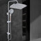 GAOZHI Colonne de douche en acier inoxydable sans mélangeur colonne de douche hydromassage sans robinet montants de douche réglable avec douche à pluie et douche à main 30 × 20 cm carré