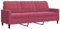 vidaXL Sofa 3-Sitzer, Polstersofa für Wohnzimmer, Couch Loungesofa Metallgestell, Dreisitzer Samtsofa Sitzmöbel, Modern, Weinrot 180cm Samt