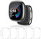 AK für Fitbit Versa 4 Hülle/Fitbit Sense 2 Hülle, 5 Pack TPU Schutzhülle mit Schutzfolie für Versa 4/Sense 2 Smartwatch Zubehör Vollständige Abdeckung Schutz Displayschutz