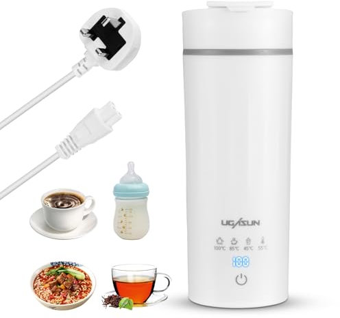 Stainless Steel Mini Electric Kettle, 500ML Portable, Fast Boil Quiet, Auto Shut-Off & Boil Dry Protection, Travel Tea Kettle for Milk, Tea, Coffee