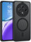 VENINGO Funda Magnética para OPPO Reno 12 FS 5G/4G, OPPO Reno 12 F 4G/5G [Compatible con MagSafe] Carcasa Translúcida Mate Trasera Fina Antigolpes, Antiamarillo, Negro