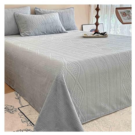 Winter Thermo Fleece Bettlaken Flausch Flanell Fleece Betttuch ohne Gummizug Haustuch viele Größen und Farben(Light Gray,160x230cm)