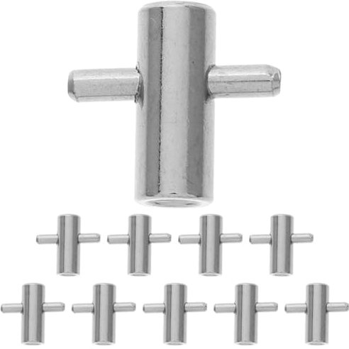JOINPAYA 10St Spieluhrschlüssel ersatzteile musikbox Tonart der musikalischen Bewegung Aufziehschlüssel tauschen Austausch der Wickler-T-Stange Brahms Wiegenlied Plastik Silver