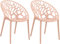 CLP 2er Set Gartenstühle Hope Kunststoff I Stapelstühle wetterfest und UV-beständig I Outdoorstühle pflegeleicht I Sessel für draußen, Farbe:rosa