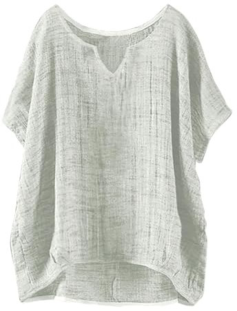 Vente Flash Printemps Tee Shirt Femme en Coton Chemisier Courte Vetement Chic Et Moderne Tunique Marron Haut Manche Longue Ete Chemise Jean Grande Taille Sport Long Dentelle Blanche