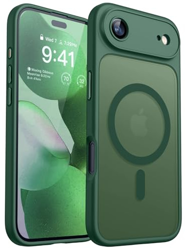 CANSHN für iPhone Air Hülle mit Kameraschutz, Dunkelgrün